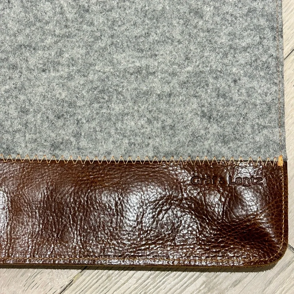 Graf & Lantz Jaunt Tote Granite / Orange / Sienna Leather - Picture 3 of 8